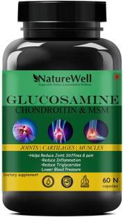 Naturewell Joint Pain Relief Support Supplement Glucosamine HCl, Boswellia, Chondroitin (60n)