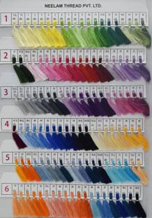Hunny - Bunch Neelam's Telephone Art Silk (Rayon) Shade Card Embroidery Threads Catalogue