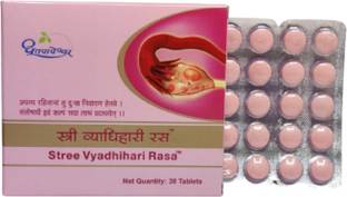DHOOTAPAPESHWAR Stree Vyadhihari Rasa 30 Tab (30 Tablets)VARDHMAN