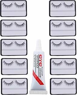 AVEU false eyelashes 10 pcs and 1 pcs eyelash glue (Eye combo)