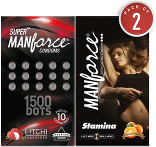 MANFORCE Combo Pack (Orange & Litchi Flavoured) Condom