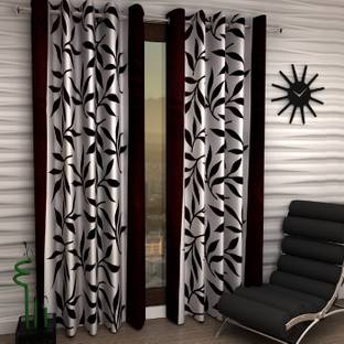 Fashion String 214 cm (7 ft) Polyester Semi Transparent Door Curtain (Pack Of 2)