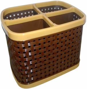 AMMEDARSHAN 4 Compartments Plastic Stand Organizer