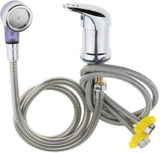 positive vibes Hot & Cold Chrome handle with Spray /Water Mixer set for salon Shampoo chair Faucet Set