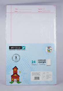 मीरा Exam Paper With Margin Folded Double Sheet रेखाहीन 21X35 CM प्रोजेक्ट पेपर
