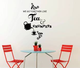 WALLSTICK 45 cm Beautiful Tea & Cofee Shop Decorative wallsticker Self Adhesive Sticker