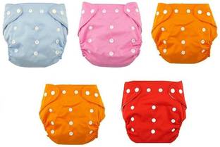 WonderKart New Adjustable Reusable Lot Baby Washable Cloth Diaper Nappies Pack