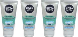 निविया ऑयल कंट्रोल फेस वॉश विथ व्हिटेंट वीटा कॉम्प्लेक्स कॉम्बो (50 g*4) फेस वॉश