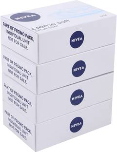 NIVEA Creme Soft creme Soap ,125gm (Pack of 4)