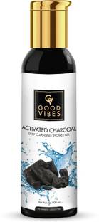 GOOD VIBES Deep Cleansing Shower Gel (Body Wash) - Activated Charcoal