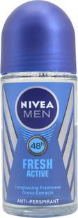 NIVEA Men Fresh Active, Ocean Extracts Anti-Perspirant- 50ml Deodorant Roll-on  -  For Men