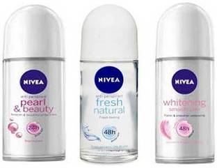 NIVEA Pack of 3 Deodorant Roll-on  -  For Women