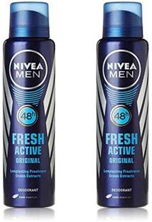 NIVEA FRESH ACTIVE Deodorant Spray  -  For Men