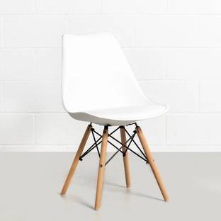 Deal Dhamaal Eames Replica Nordan Iconic Chair in White Colour Plastic Living Room Chair