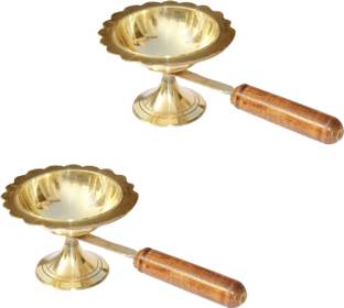 Lovely Brass (Pack of 2) Table Diya Set