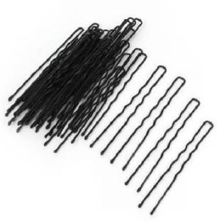 SIOPAWORLD U-Shaped Hairpins, Bun Bobby Pins, Hair Clips for Updo Hairstyles, Hair Styling Accessories, Black (pack of 60) Hair Pin