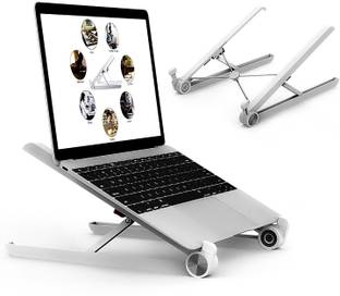 Lyrovo Foldable Height Adjustable Laptop Stand Eye-Level Ergonomic Laptop Riser for Notebook Thinkpad MacBook Pro/air (White) VR-33PLT. Laptop Stand