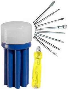 Afflatus Screwdriver Set for Home with Electrical Tester Pechkas Screw Driver Kit Set Combination Screwdriver Set