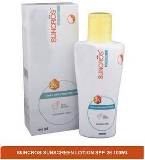Suncros Sunscreen - SPF 50 sunscreen lotion spf 26 - uv protection lotion 100ml