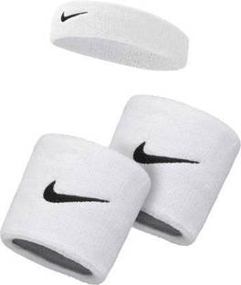 Benstar Sweatband Wrist & Head Band/Wrist Support for Gym & Sports Activities (White) Head Support