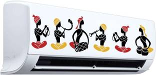 Decopix AC Sticker Fridge Sticker Wall Sticker Split Ac Stickers Air Conditioner Sticker - Standard Size (Fit for All Models / Sizes / Brands) (Vinyl, Multicolor)- DP6094