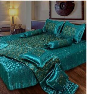 PRISHAA Satin Queen Sized Bedding Set