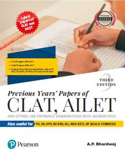 Previous Years' Papers of Clat, Ailet and Other Law Entrance Examinations