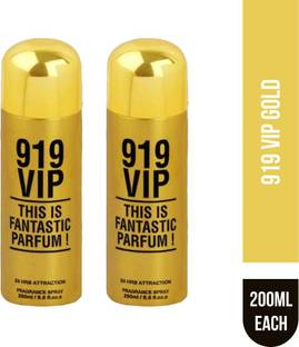 RAMCO VIP 919 Gold Deodorant Body Spray 200ML Each (Pack of 2) Deodorant Spray  -  For Men & Women