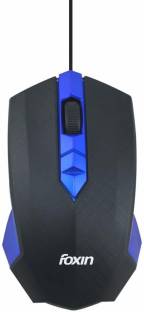Foxin Classy Smart Blue Wired Optical Mouse