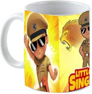 MM9E LITTLE SINGHAM , CARTOONS , KIDS SUPER HERO , LINO , HERO LITTLE SINGHAM KIDSMUG21 Ceramic Coffee Mug