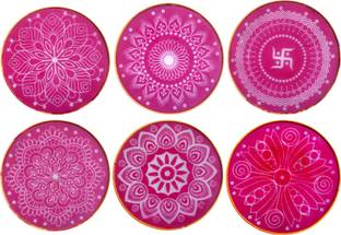 Upyukat Ready to use, Rangoli Stencils for Making Unique and Beautiful Rangoli Designs-Set of 6 Round Rangoli Stencils (Jali) Size: 12"(Inches) Rangoli Stencil