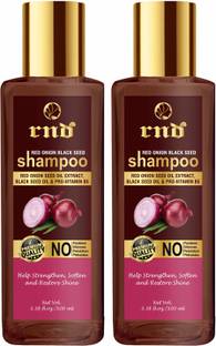 RND Red Onion Black Seed Shampoo with Onion Extract, Black Seed & Pro-Vitamin B5 for Men & Women - Help Strengthen, Soften and Restore Shine (Pack of 2)