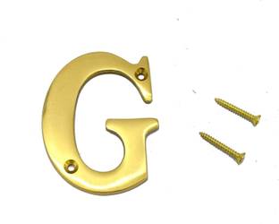 Wigano 3" House Door Alphabets Brass Yellow (Alphabet G) Sign