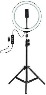 Treadmill Ring Light with Tripod Stand | 10 inches Big LED Ring Light for YouTube Video Shooting vlogging Tiktok MX Takatak Instagram reels Recording with Mobile Phone Photo Video ,Night Shoot Etc Many More Things with 7 Feet Stand Compatible with Camera Smartphones Tripod, Tripod Bracket, Tripod Kit