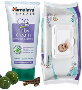 HIMALAYA BABY CREAM 100ML AND GENTLE BABY WIPES