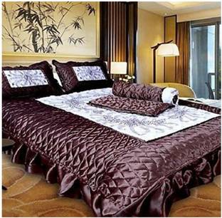 Rajasthan handicraft center Satin King Sized Bedding Set