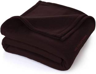 VAS COLLECTIONS Solid Double Fleece Blanket for  Heavy Winter