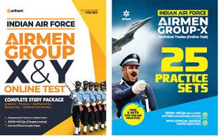 Indian Air Force X & Y Group Technical & Non-Technical Guide & 25 Practice Sets Indian Air Force Airman Group 'X' (Technical Trades) (Set of 2 Books)