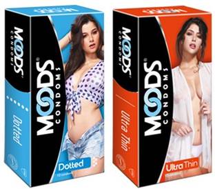 MOODS Dotted-Ultrathin Condoms 10S Pack of 2 Condom