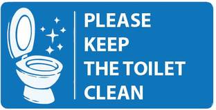 VVWV PLEASE KEEP THE TOILET CLEAN SIGN STICKER Emergency Sign