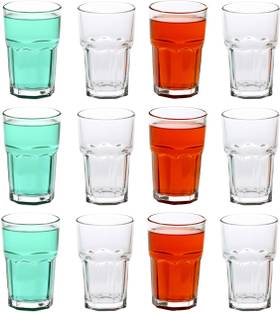 Somil (Pack of 12) Stylish Clear Transparent Multipurpose Drinking Glass- R256 Glass Set Water/Juice Glass