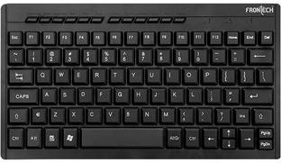 Frontech Mini Multimedia Keyboard KB-0004 Wired USB Laptop-size Desktop Keyboard Compatible with Desktop, Laptop, Mac