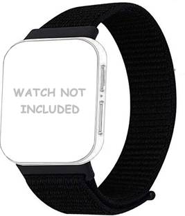 CellFAther Nylon Loop Strap with Soft Cushioned Adjustable Closure Band for Oppo Watch 41mm (Watch Not Included) - (Jet Black) Smart Watch Strap