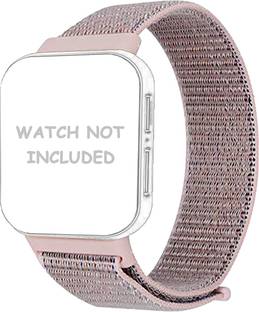 CellFAther Nylon Loop Strap with Soft Cushioned Adjustable Closure Band for Oppo Watch 41mm (Watch Not Included) - (Pink Sand) Smart Watch Strap
