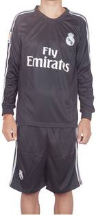 Navex Footbal Jersey Club Real Madrid Black Full Sleeve Ket M Football Kit