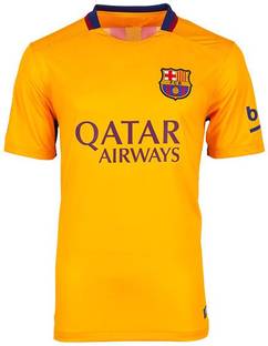 Navex Football Jersey Club Barcelona Yellow Short Sleeve Ket L Football Kit