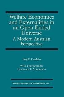 Welfare Economics and Externalities In An Open Ended Universe