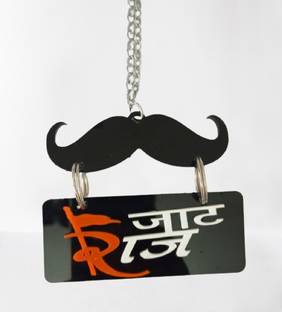 Ridivansh Creations Acrylic Car Hanging JAAT RAJ Both Side Car Hanging Ornament
