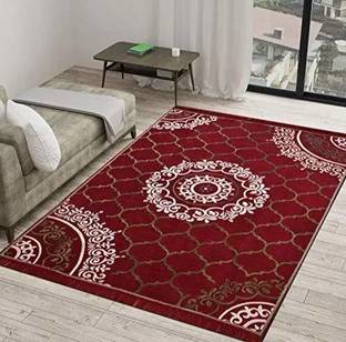 Sparrow world Maroon Chenille Carpet