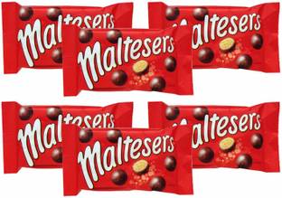 Maltesers Milk Chocolate with Honeycombed Centre, 6 X 37 g Crackles